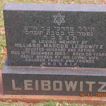 LEIBOWITZ Hilliard Marcus -1983