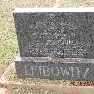 LEIBOWITZ Simon 1922-1994