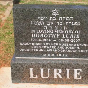 LURIE Dorothy 1934-2007
