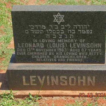 LEVINSOHN Leonard -1983