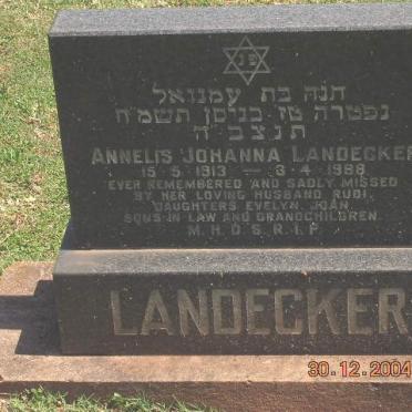 LANDECKER Annelis Johanna 1913-1988