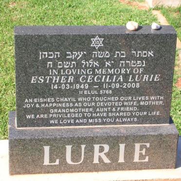 LURIE Esther Cecilia 1949-2008