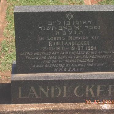 LANDECKER Rudi 1910-1994