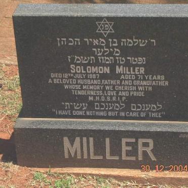 MILLER Solomon -1987