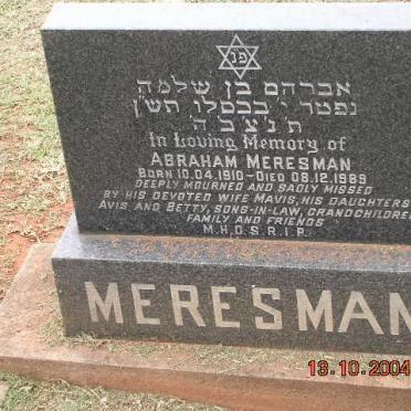 MERESMAN Abraham 1910-1989