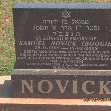 NOVICK Samuel 1909-2003
