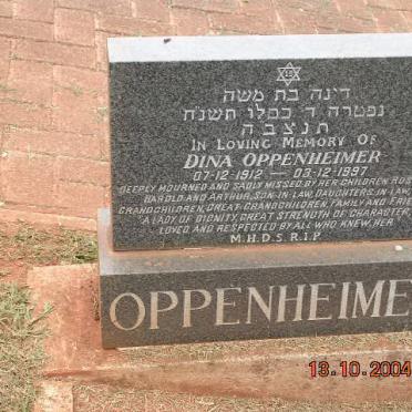 OPPENHEIMER Dina 1912-1997
