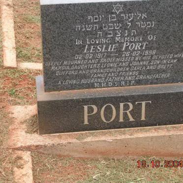 PORT Leslie 1917-1998