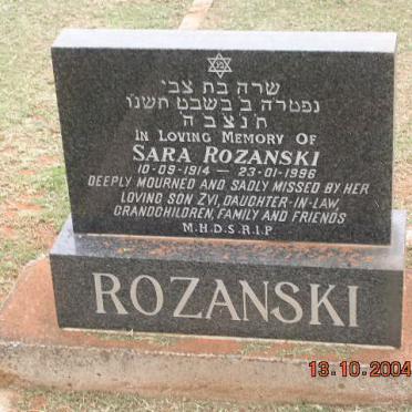 ROZANSKI Sara 1914-1996