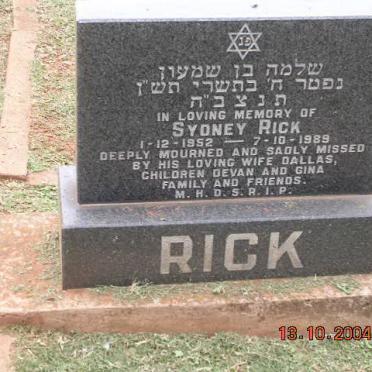 RICK Sydney 1952-1989