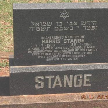 STANGE Harris 1906-1988