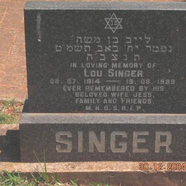 SINGER Lou 1914-1939