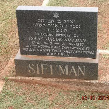 SIFFMAN Isaac Jacob 1909-1997