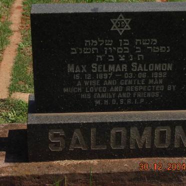 SALOMON Max Selmar 1897-19?2