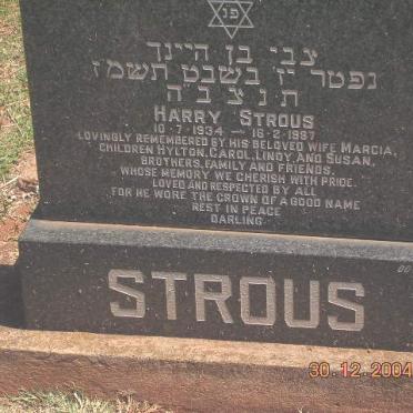 STROUS Harry 1934-1987