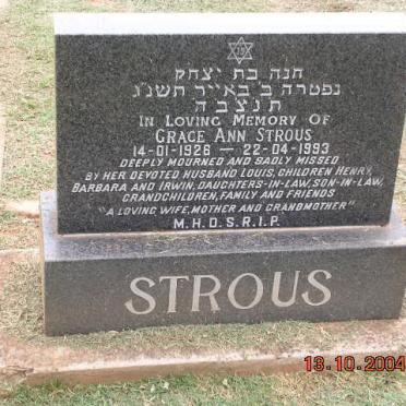 STROUS Grace Ann 1926-1993