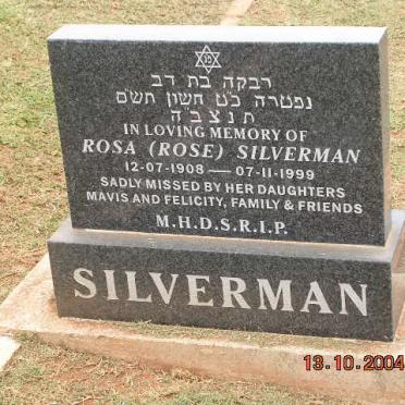 SILVERMAN Rosa 1908-1999