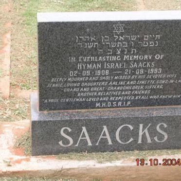 SAACKS Hyman Israel 1906-1993