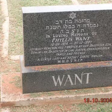 WANT Phyllis 1914-1997