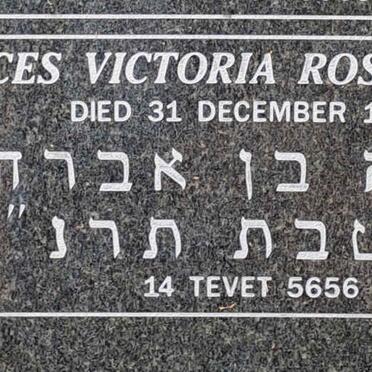 ROSETTENSTEIN Frances Victoria -1895