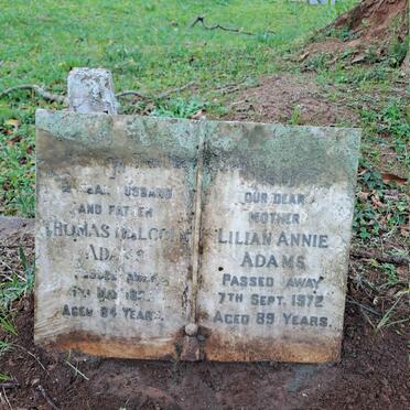 ADAMS Thomas Malcolm -19? & Lilian Annie -1972