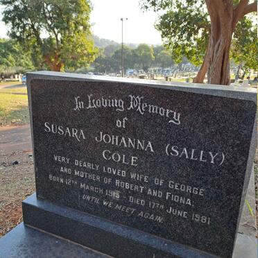 COLE Susara Johanna 1915-1981