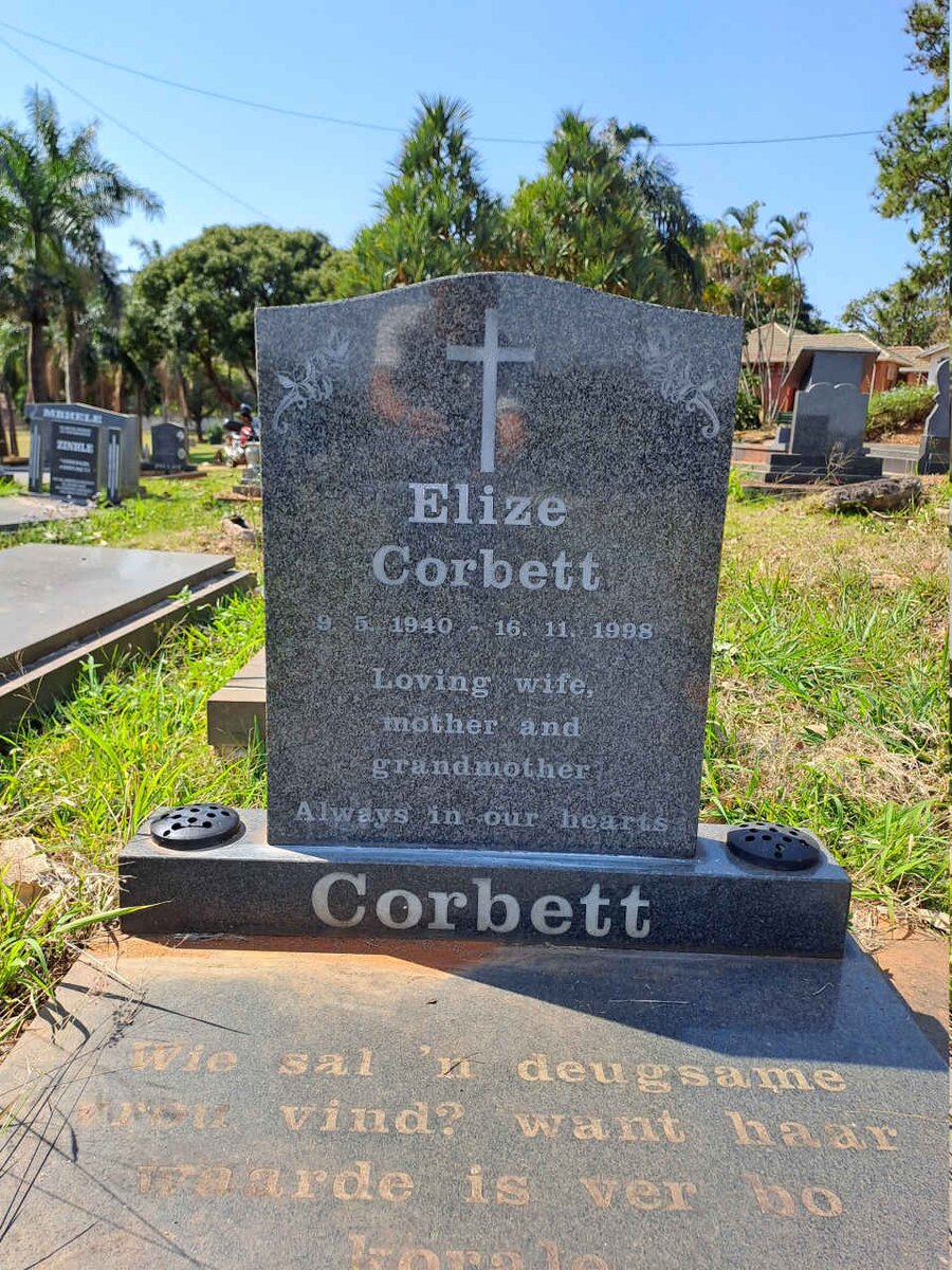CORBETT Elize 1940-1998