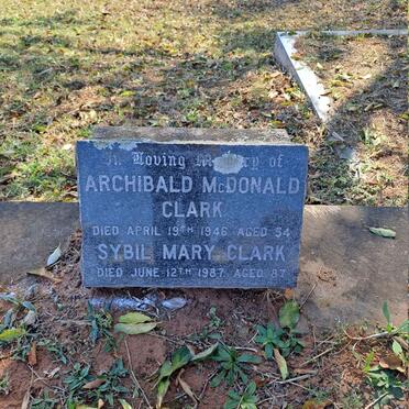CLARK Archibald McDonald -1946 & Sybil Mary -1987