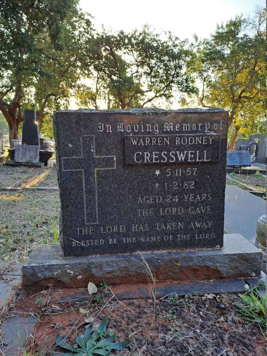 CRESSWELL Warren Rodney 1957-1982