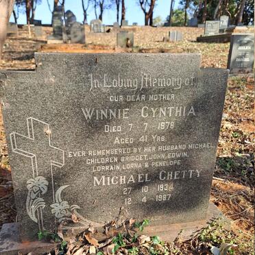 CHETTY Michael 1934-1987 & Winnie Cynthia -1978