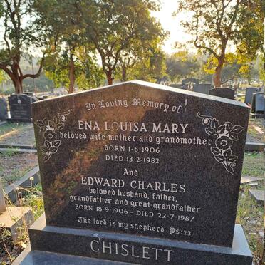 CHISLETT Edward Charles 1906-1987 & Ena Louisa Mary 1906-1982
