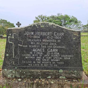 CARR John Herbert 1904-1964 & Agnes 1904-1994