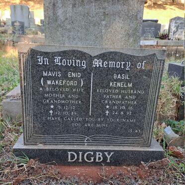 DIGBY Basil Kenelm 1916-1992 & Mavis Enid WAKEFORD 1912-1989