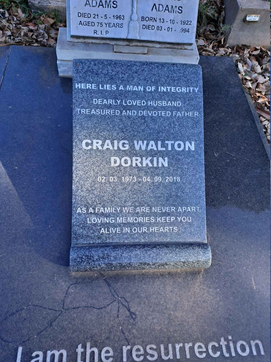 DORKIN Craig Walton 1973-2018