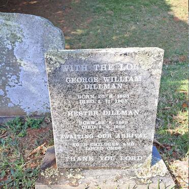 DILLMAN George William 1895-1965 & Hester 1899-1988