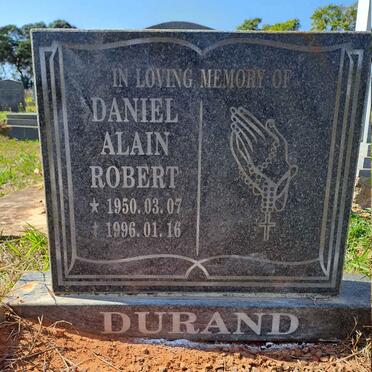 DURAND Daniel Alain Robert 1950-1996