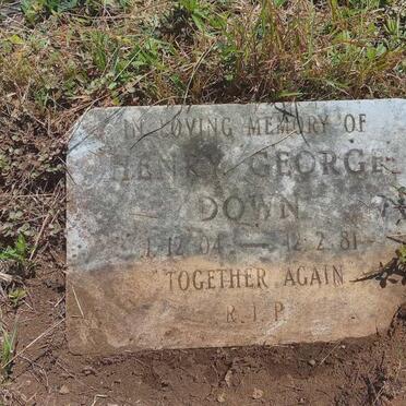 DOWN Henry George 1904-1981