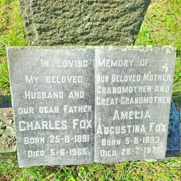FOX Charles 1891-1966 & Amelia Augustina 1893-1978