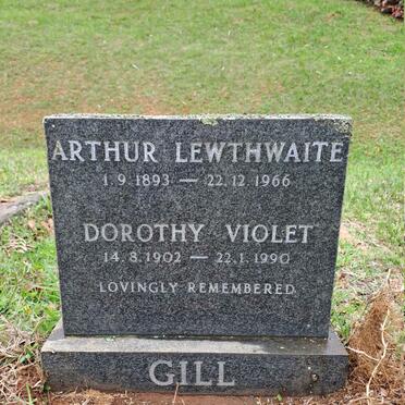 GILL Arthur Lewthwaite 1893-1966 & Dorothy Violet 19092-1990