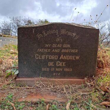 GEE Clifford Andrew, de -1963