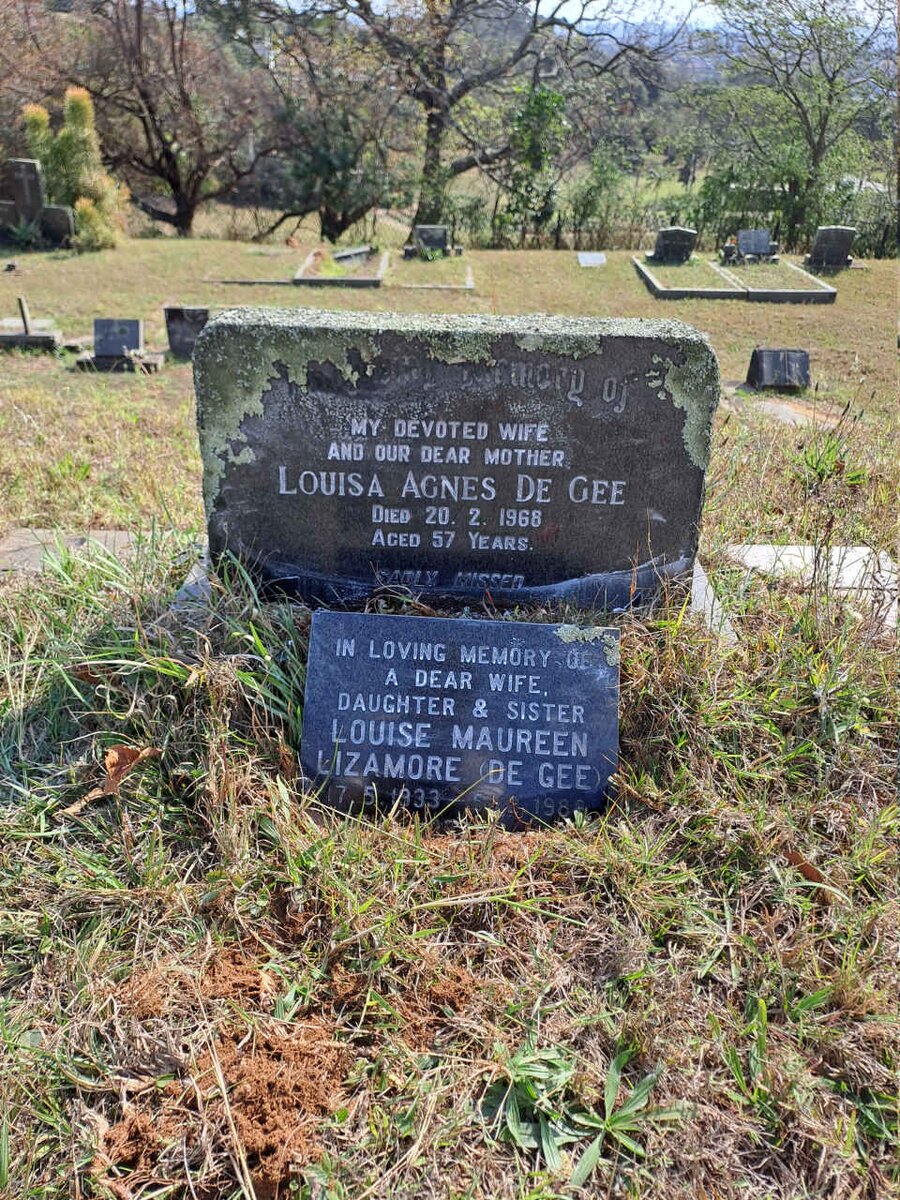 GEE Louisa Agnes, de -1968 :: LIZAMORE Louise Maureen nee DE GEE 1933-1988