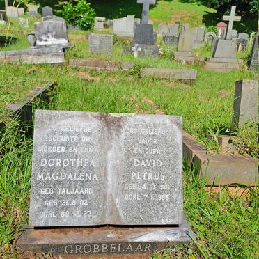 GROBBELAAR David Petrus 1916-1995 & Dorothea Magdalena nee TALJAARD 1921-1989
