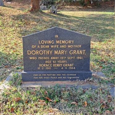 GRANT Horace Henry 1901-1984 & Dorothy Mary -1961