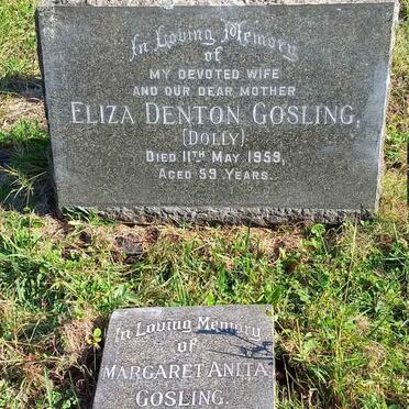 GOSLING Eliza Denton -1959 :: GOSLING Margaret Anita 1923-1976