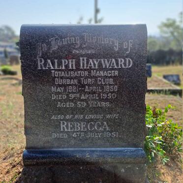 HAYWARD Ralph -1950 & Rebecca -1951
