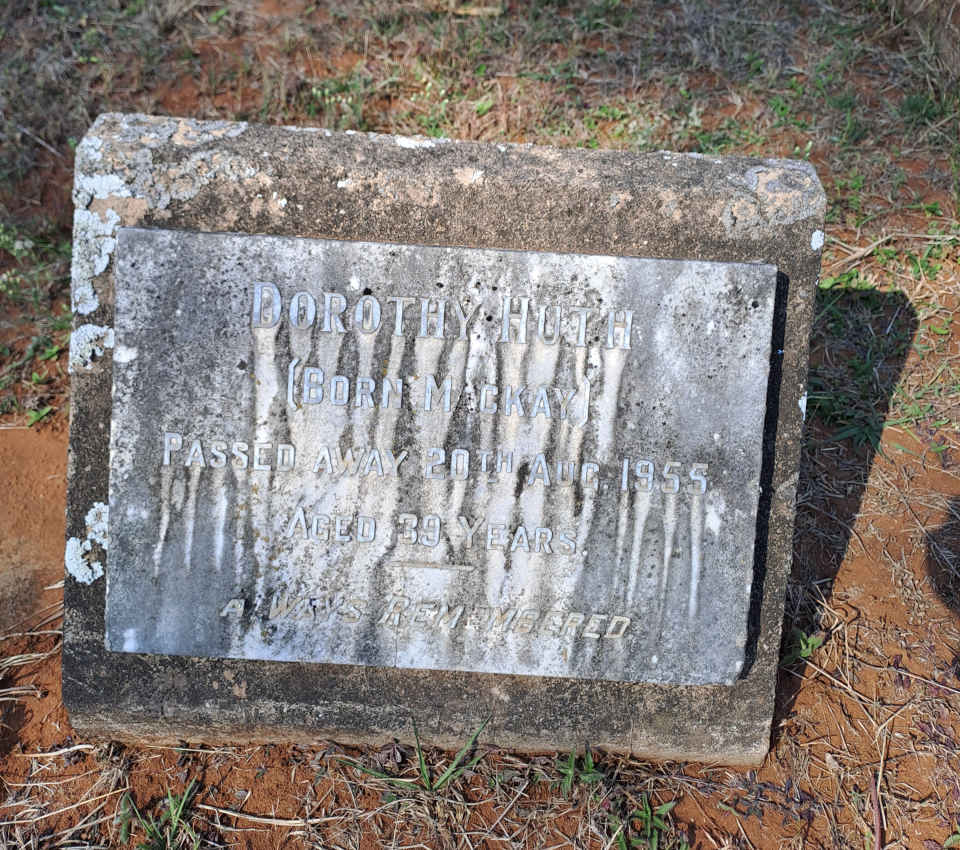 HUTH Dorothy nee MACKAY -1955