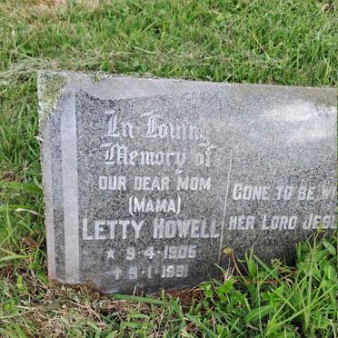 HOWELL Letty 1905-1991