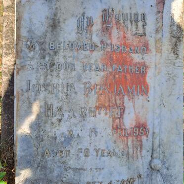 HAARHOFF Joshua Benjamin -1957