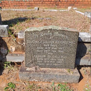 HEIDALEWIG Andrew 1886-1966 & Beatrice Lillian 1887-1942