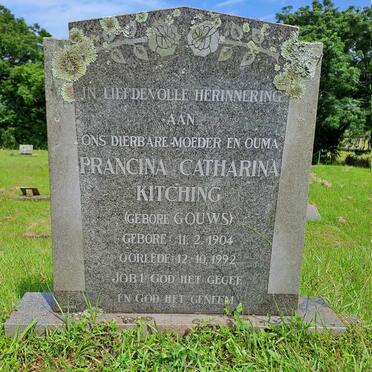 KITCHING Francina Catharina nee GOUWS 1904-1992